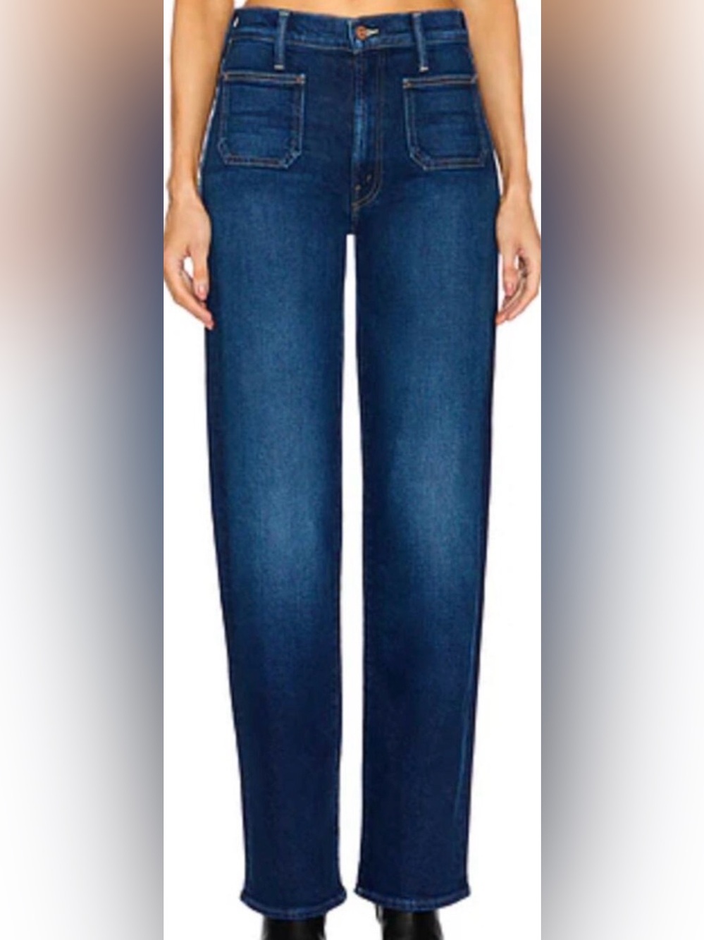 Mother Jeans Patch Pocket Rambler Zip Sneak These Boots are Made for Walking 34